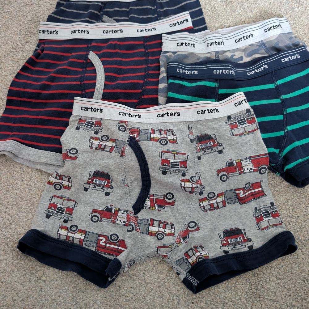 Carter's Kids Boxer Briefs - Red, Blue, Gray Pack